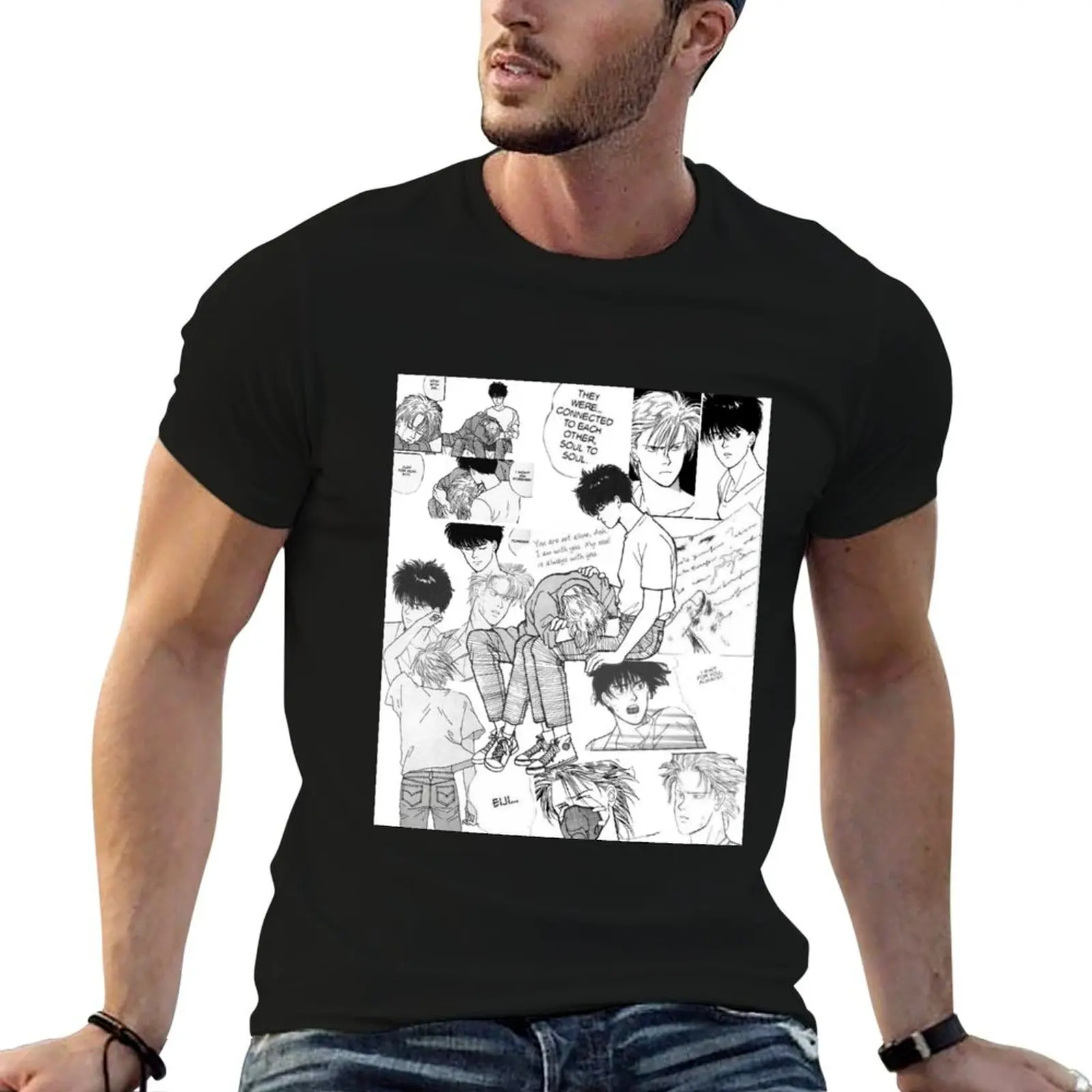 Banana Fish Collage T-Shirt Holiday All Match T-Shirt