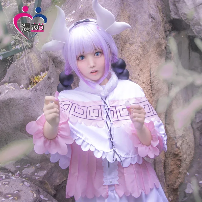 Nuevo 2025 Miss Kobayashi's Dragon Maid Kanna Kamui disfraces Cosplay fiesta de Halloween vestido Kawai para mujeres ❤ ❤ dd