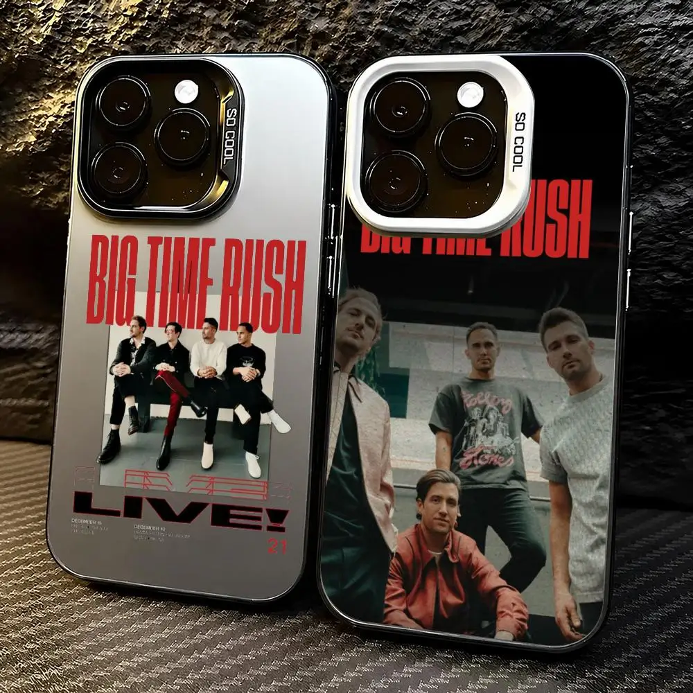 Funda para Teléfono Music B-Big Time R-Rush, Funda Protectora de TPU con Degradado, Suave al Tacto y Resistente a Impactos para iPhone 11 12 13 14 15 16 17 Pro Max