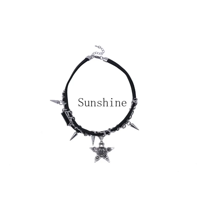 Willow spike skull star collar female sweet cool babes wind punk necklace