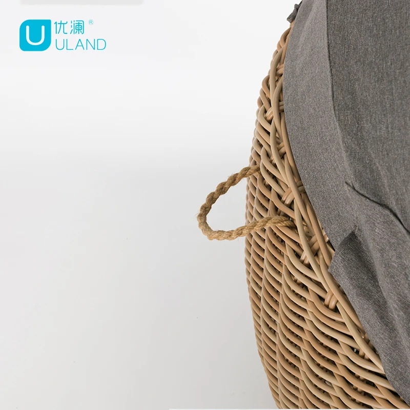 Ulan Vine Grand Lounge الألومنيوم فناء الخوص سرير مستدير للتشمس مع مظلة سرير نهاري لحمام السباحة والحديقة والفندق #6