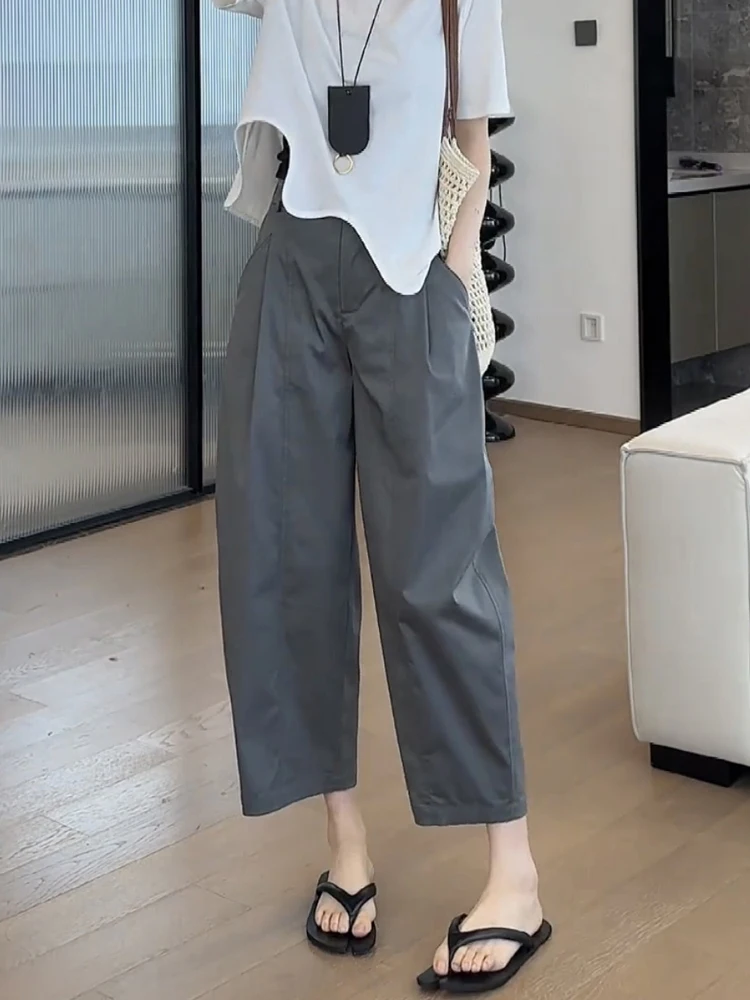 Japanese Sle Balloon Pants Women Summer Slimming Harlan Pants Small Size Loose Wide Leg Pants Nine Points Casual Carrot Pants