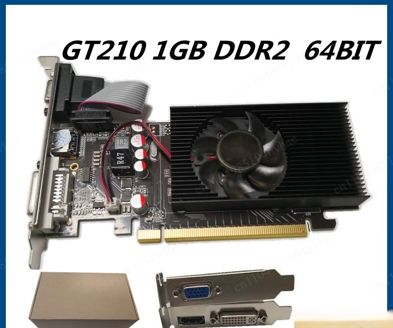 Brand new GT210 1GB semi-high card compact case graphics card all-in-one PCI-E illuminated graphics card