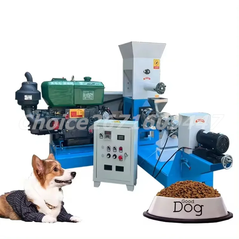 Electric Cat Dog Feed Pellets Maker Commercial Diesel Engine Fish Floating Pellet Machine Pet Feed Extruder