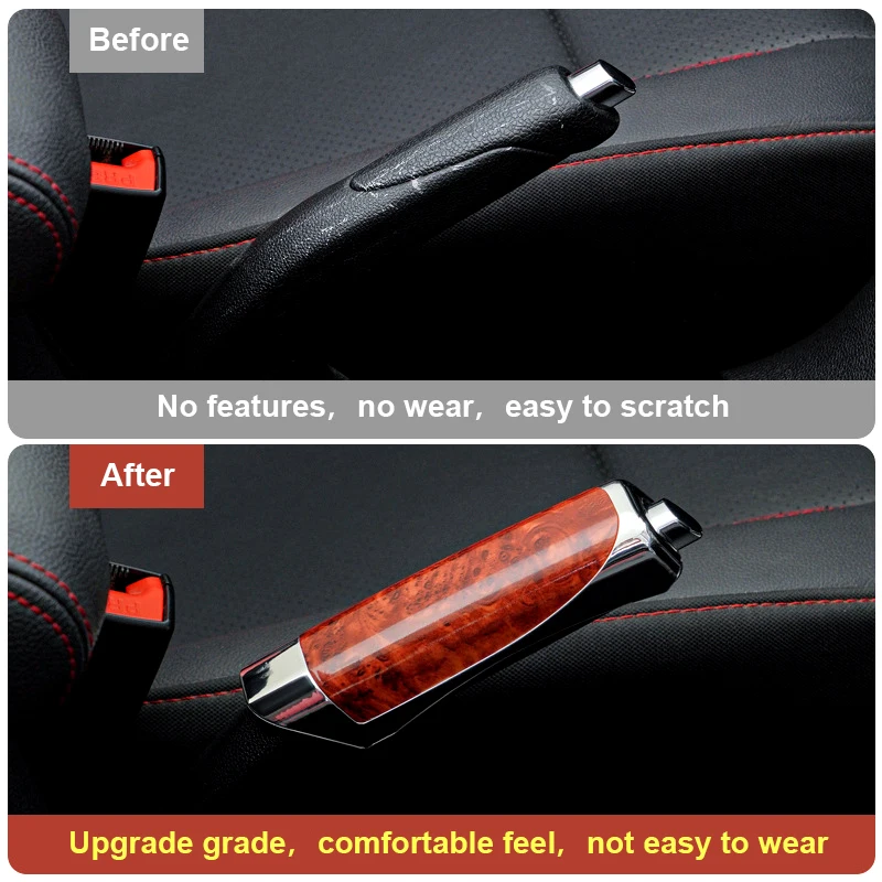 4 colors Car Hand Brake Cover Handbrake Grips Protection Cover Carbon Fiber Parking Brake Decoration Shell Interior Accessories