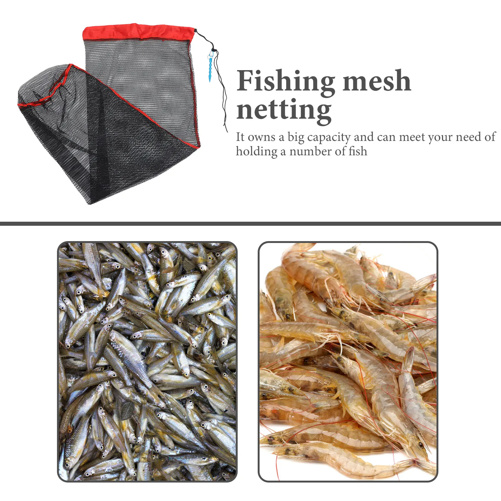 

Thickened Fishing Protection Fishnets Drawstring Large Nylon Bag for Man Mesh Sack
