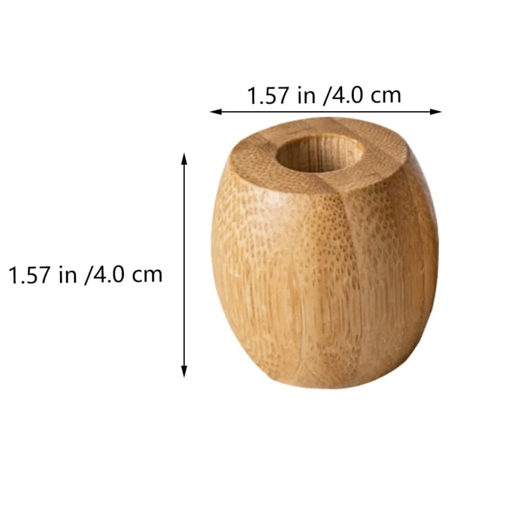 100pcs Natural Bamboo Toothbrush Base Wholesale Environment Bamboo Toothbrush Holder Stand Bathroom Accessories