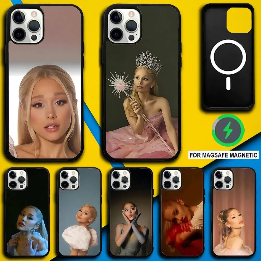 

Ariana Singer Grande Yes Phone Case For iPhone 16,15,14,13,12,11,Pro,Max,Plus,Mini,SE4,E Magnetic Magsafe Wireless Charging