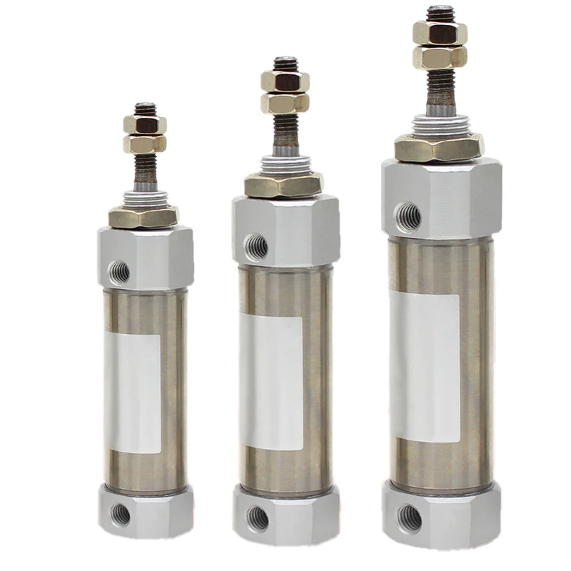 CDJ2B10/16 Series 5/10/15/20/25/30/35/40 Stroke Double-Acting Small Pneumatic Pen-Shaped PB Stainless Steel Mini Cylinder.