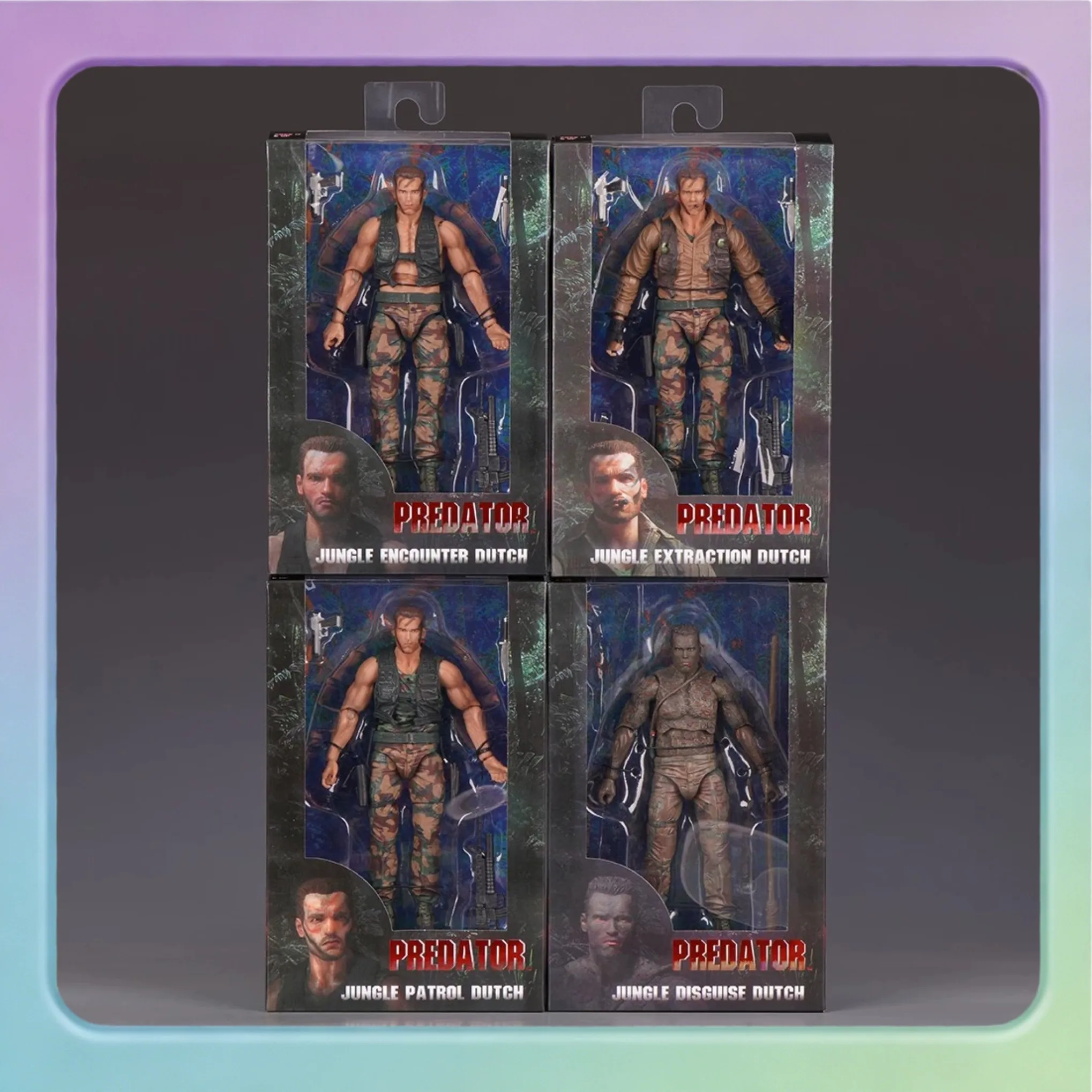 

Predator Schwarzenegger Action Figure Model Movable Character Model 30th Anniversary Collector's Figure Model Figure Model Toy