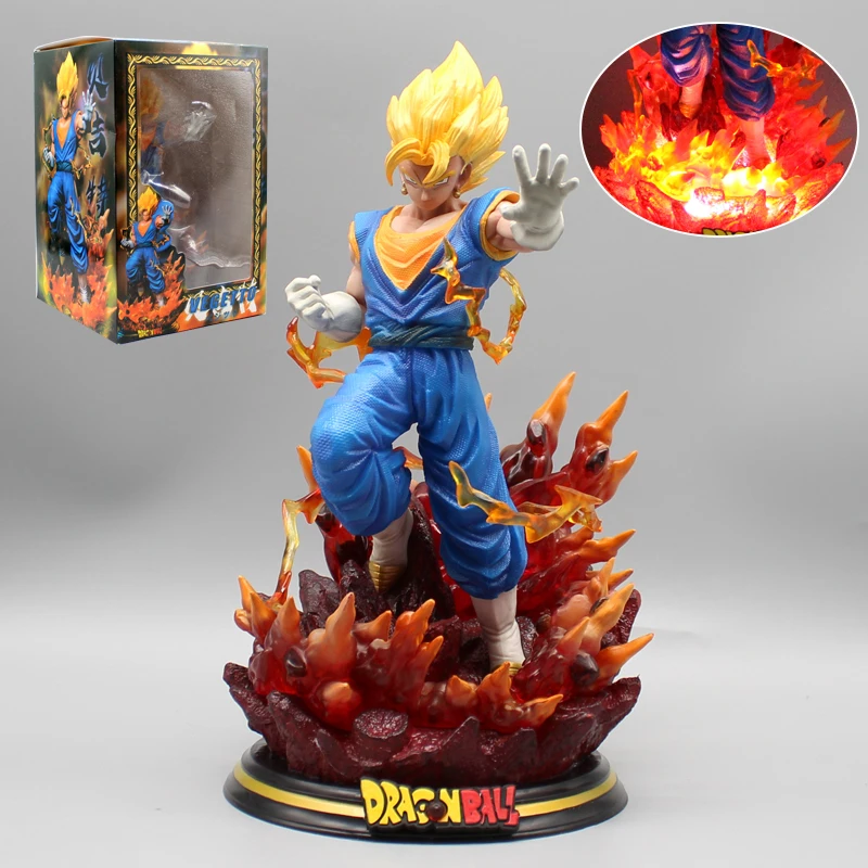 25cm Vegetto Figure Dragon Ball Figurine GK Vegetto Glowable Anime Action Figures Pvc Collection Model Statue Ornament Toy Gifts