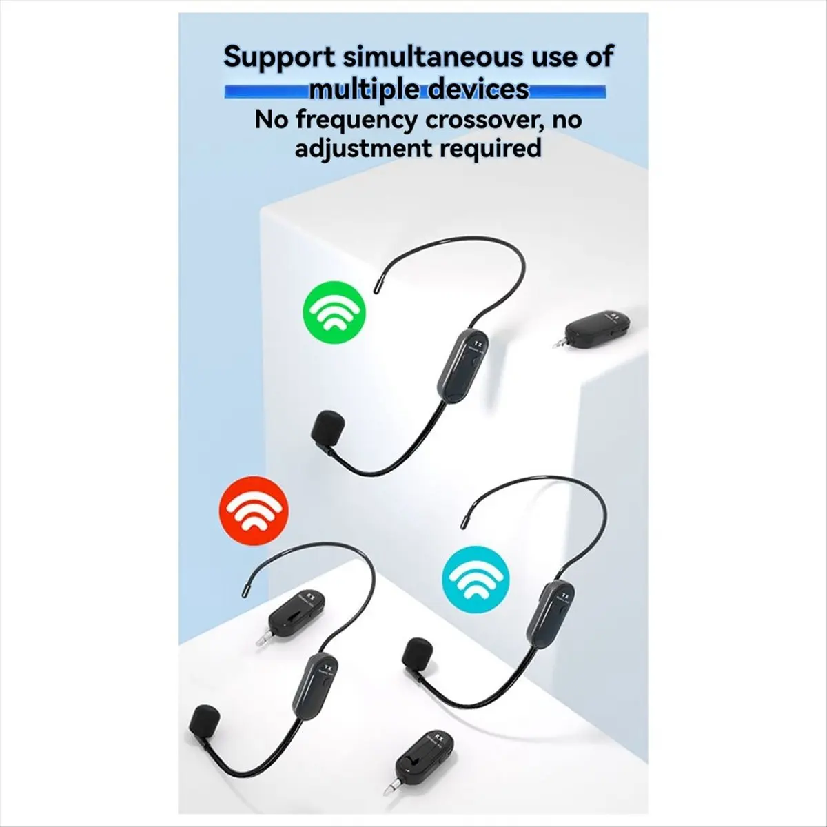 

SWXF 2.4G Wireless Microphone Headset Long Range Head Handheld Mic 2 in 1 for Teaching Stage Performers Fitness Instructors