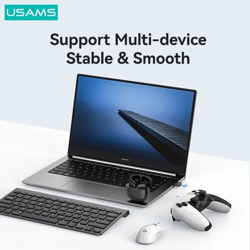 USAMS ZB285 USB BT Adapter Version 5.3 Dual-mode HD Sound Quality