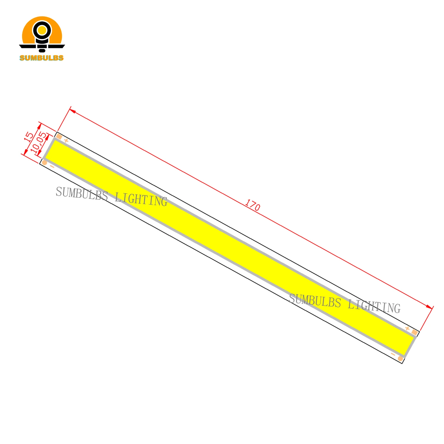 LED 170x15mm 6W COB Lampada a LED Barra di striscia DC 12V/24V Ingresso Bianco caldo freddo Sorgente di illuminazione 600LM 17CM per lampada da