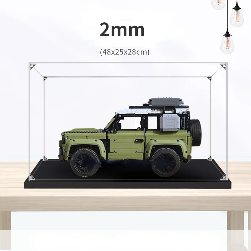 48 x 25x 28cm 2mm Acrylic Display Box For LEGO 42110 Land Defender Building Blocks Showcase Blocks Accessories