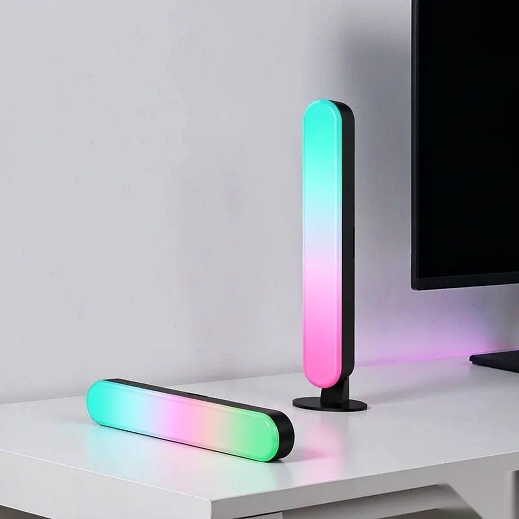 RGB Table Lamp LED, APP Control Music Sound Activated USB Powered Ambient for Bedroom Bedside Gaming Home Office Party Gift