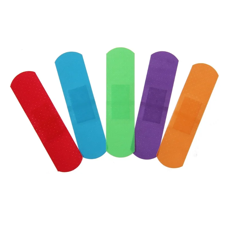 10 pçs doce colorido dos desenhos animados à prova dwaterproof água curativo ferida hemostasia pé ok bandagem bonito bandaids emergência