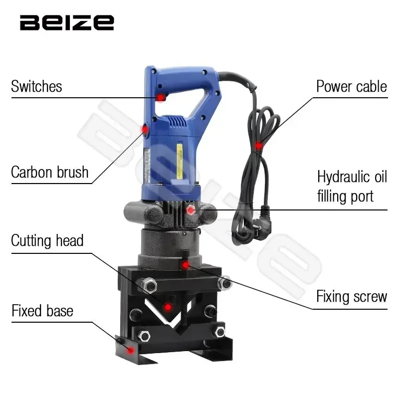 JP-60 Portable Angle Iron Quick Cutter Hydraulic Cutting Tools Hydraulic Angle Steel Cutting Machine Electric Angle Steel Cutter