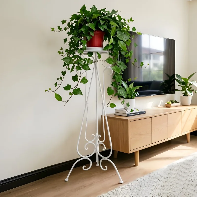 European wrought iron flower stand, dill hanging orchid floor-to-ceiling flower pot stand, indoor and outdoor living room balcon
