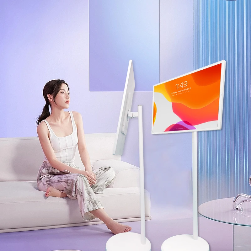 32-Inch Portable Android Smart TV Touch Screen Gaming Console with White Cabinet High-End Smart Television