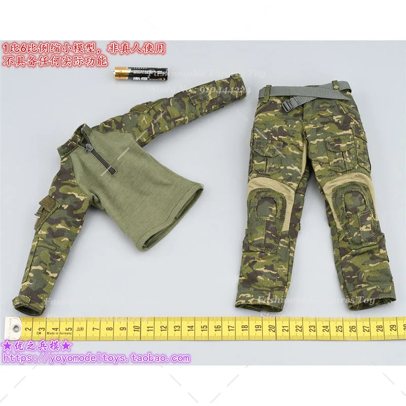 1/6 Male Soldier Jacket Pants Armored Suit Jungle Camouflage