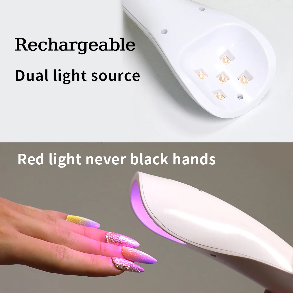 Rechargeable Handheld Uv Led Nail Lamp Gel Polish Drying Lamp For All Gel Nails Drying Lamp Nail Salon Equipment Tools