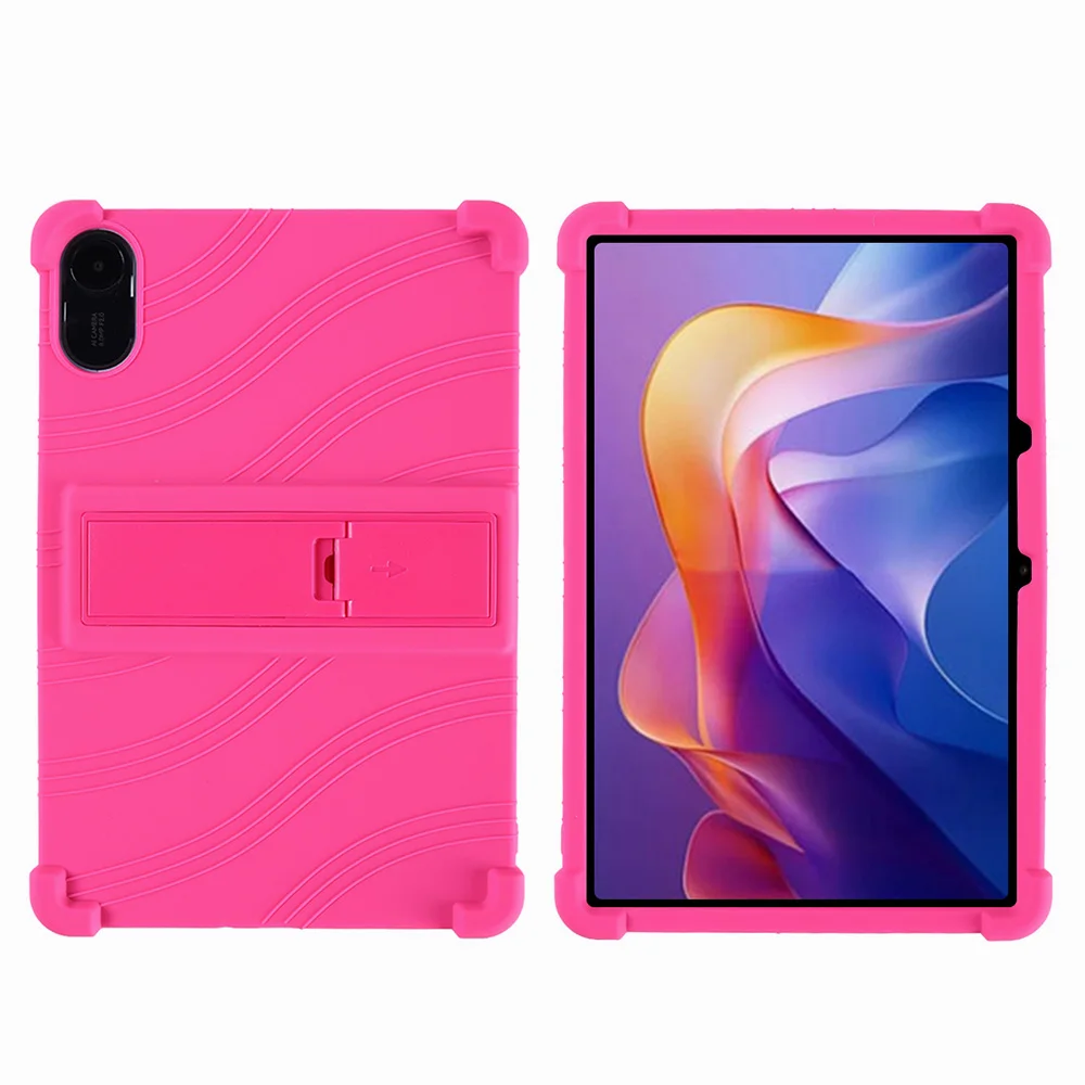 

Soft Silicone Case for Xiaomi Redmi Pad 2 2025 11" Model 25040RP0AG 25040RP0AI Adjustable Kickstand Cover Shockproof Kids Safe