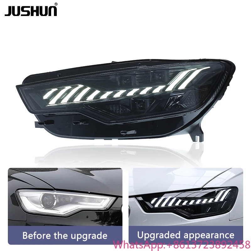 

Modified Headlight Car Accessories for Audi A6 2012-2015 Headlamp Upgrade to RS Style RS6 Headlight Assembly JUSHUN