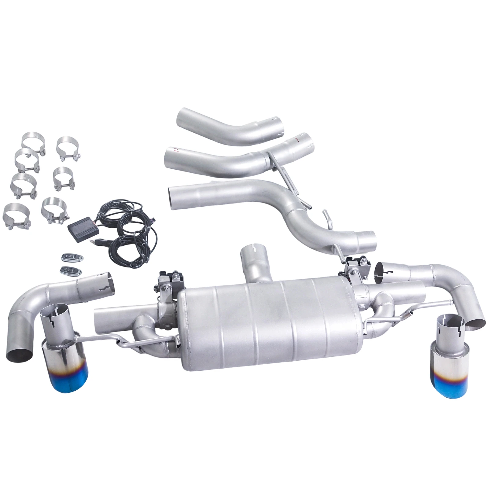GFC Catback Exhaust Muffler for 2007-2014 Audi TT MK2 2.0T Car Electric Valve Exhaust System features SUS304 Pipe Construction