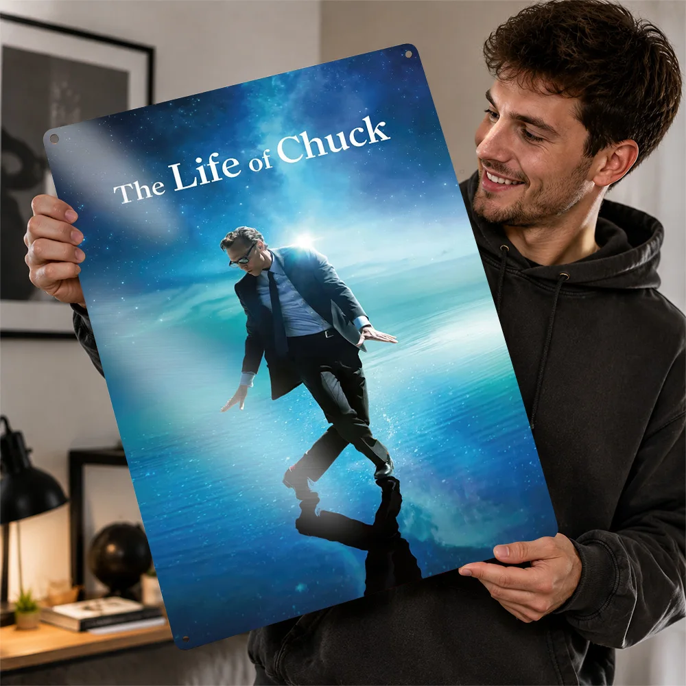 The Life of Chuck Movie Poster Cinema Wall Art Customized Retro Metal Tin Sign for Home Theater Man Cave Film Fan Gift Display