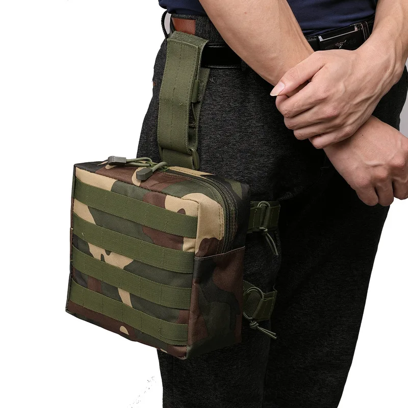 Tactical Drop Leg Bag Pouch for Belt Outdoor Thigh Molle Pack Belt Bag Hunting Bag Cycling Hunting Hanging CS Tactical Tool Bag