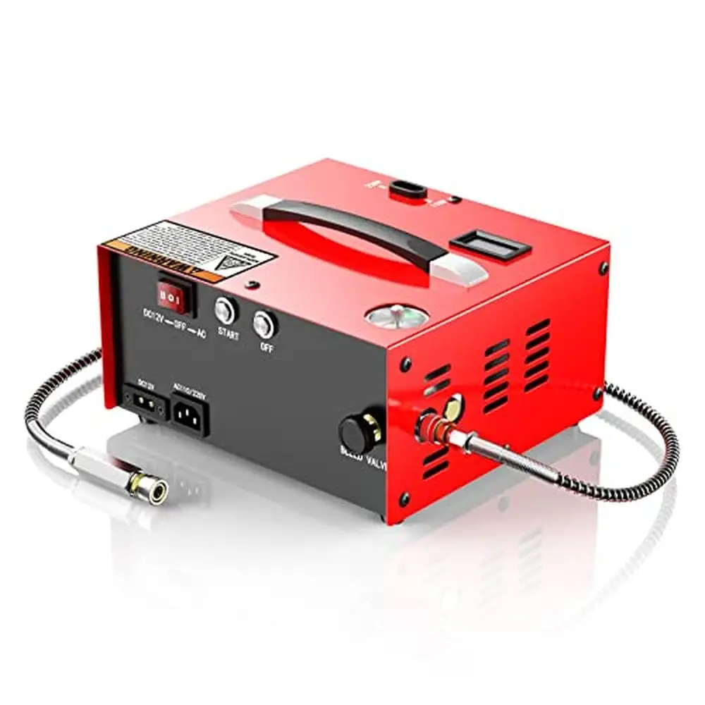 Electric PCP Air Compressor Auto-stop 4500Psi/30Mpa 110V/220V 12V Power Adapter Oil-Water Free Real-time Display-Compatible with