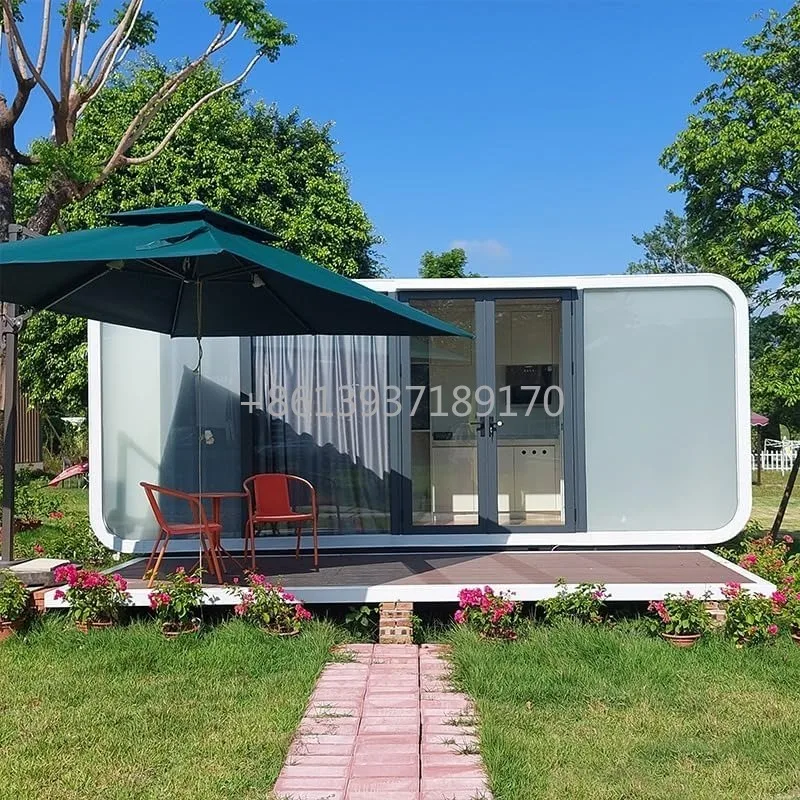 Modern 19FT Prefab Tiny Home Fully Assembled Modular Pod with Thermal Insulation Roof Quick Tool-Free Setup