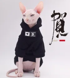 DUOMASUMI-Double-sided Polar Fleece Sweater for Cat, Thick Clothes for Winter, Devon, Cornish, Sphynx, HairlessCat