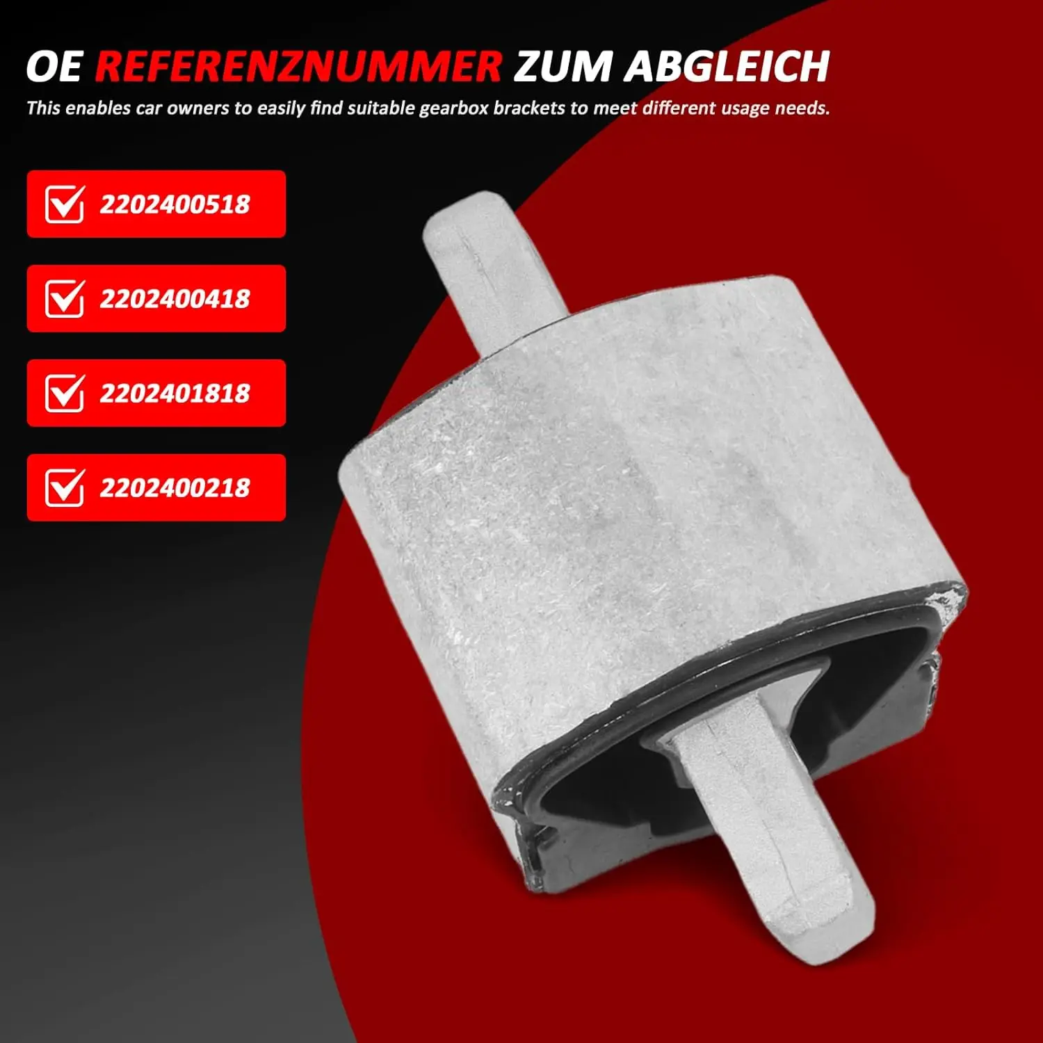 

2122400418 Transmission Mount for Benz C230 C300 CL CLK E SLK W202 W203 W210 W140 W220 R170 C209 2122400418,2202400118