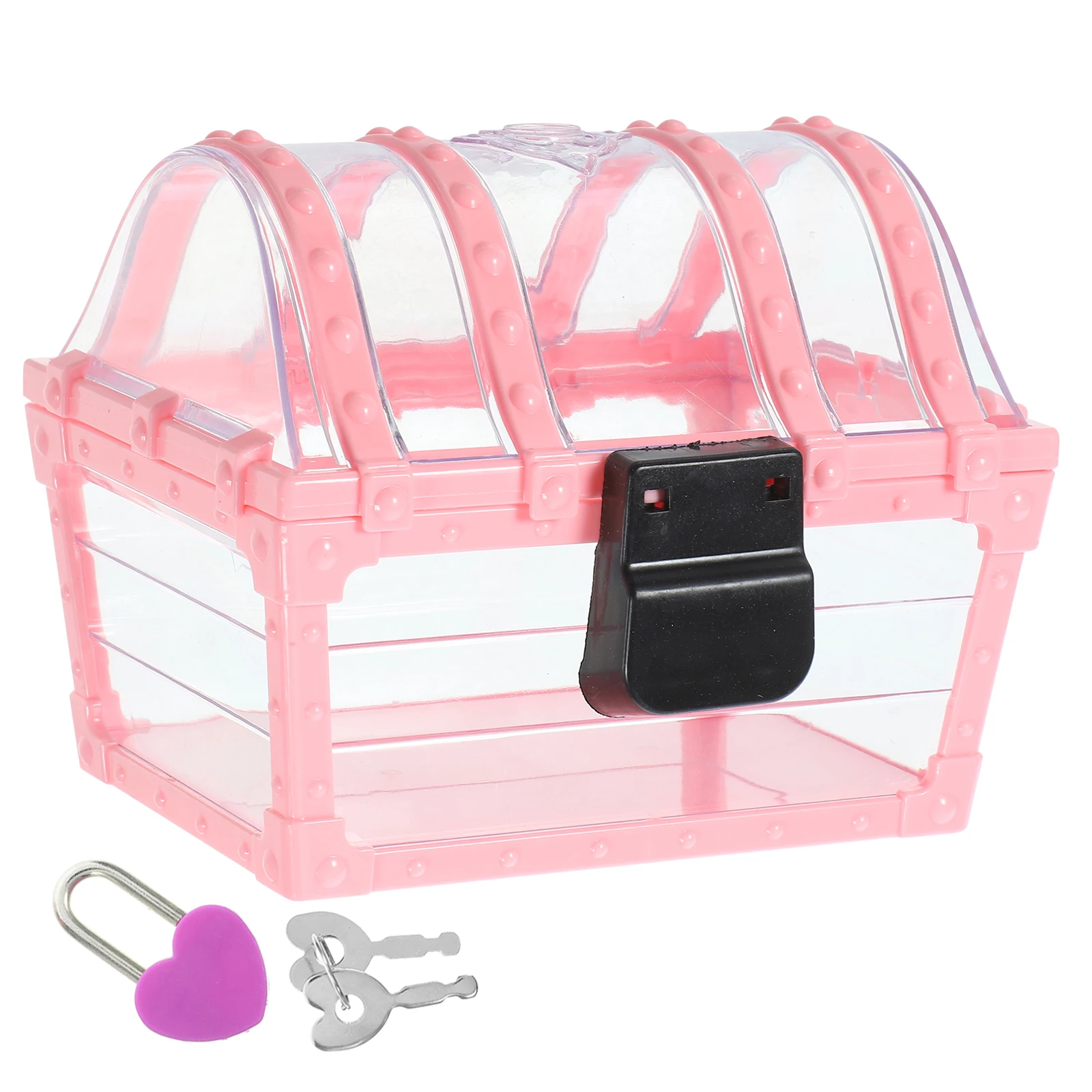 

1 set Children Diamond Box ABS Plastic Jewelry Organizer Jewelry Storage Box Container with Travel Decorative Case