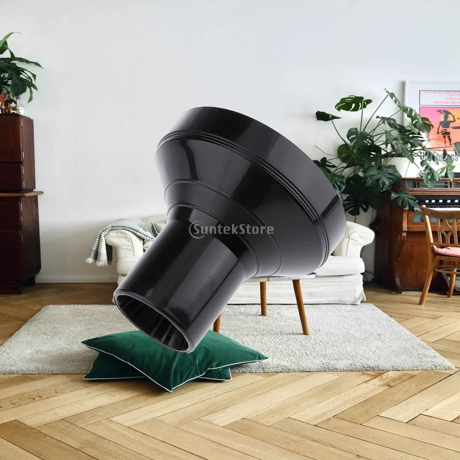 Universal Hair Dryer Diffuser Folding Black Nylon Attachment Compact Curl Nozzle for Professional Travel Use