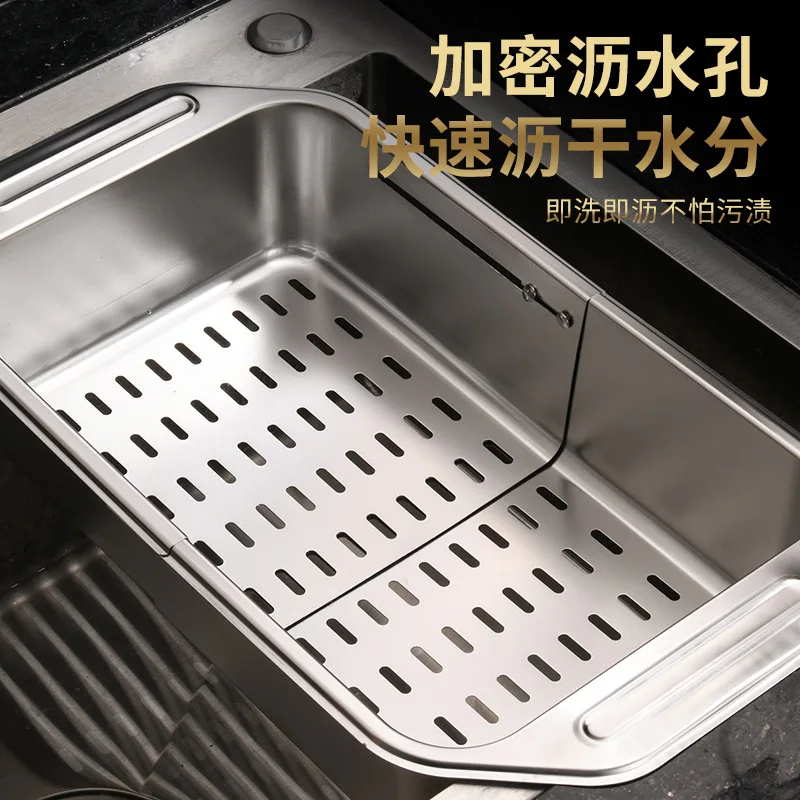 Sink Kitchen Foldable Drain Rack Dishes Vegetables 4