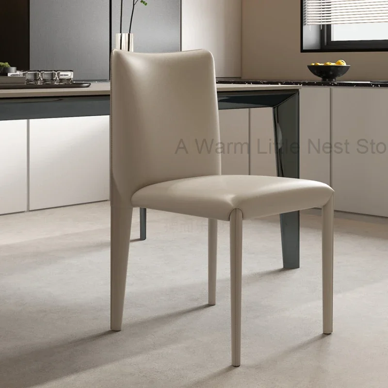 

Luxury dining chair modern restaurant leather backrest stool designer chair hotel lobby Waiting chair ergonomic Home furniture