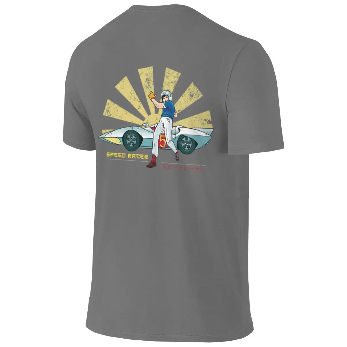 Speed Racer Retro Japanese Versatile Reversible T-shirt Salt-Style Vibe Seamless Splicing Shirt