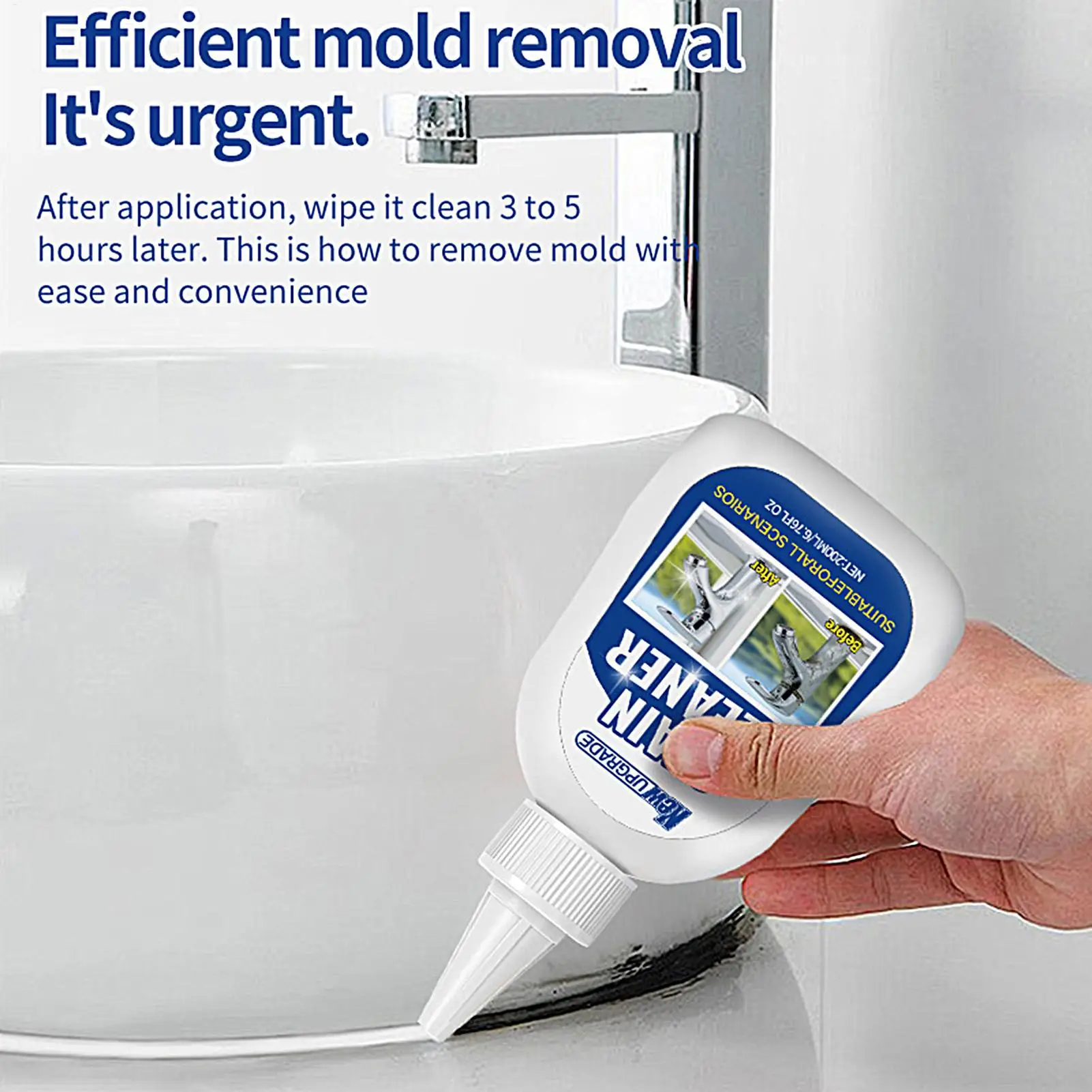 Mold Stain Remover 200ml Multi-Purpose Powerful Heavy Duty Remover Washing Machine Cleaner for Home Household Daily Nurserys