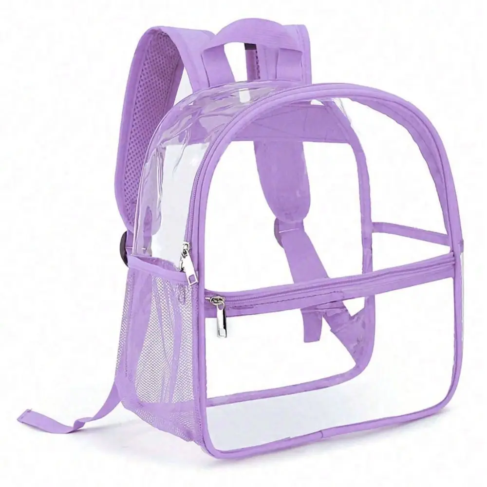 Small Clear Backpack Transparent PVC Backpack Summer Waterproof Beach Cell Phone Bag for Travel School Storage Backbags