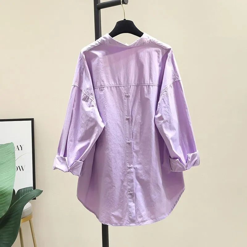 

Shiny Sequins Long Sleeve White Shirt New High End Chic High Design Embroidery Hot Diamond Blouses Women Tops Red Blue