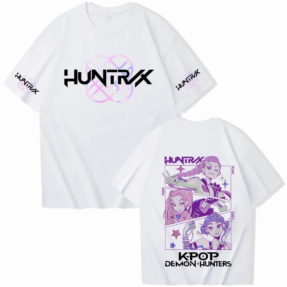 

Anime K-Pop Demon Hunters T-shirt Harajuku O-neck Casual Shirt Gift Comfortable Cotton Men Women Oversized Y2k Top Tees