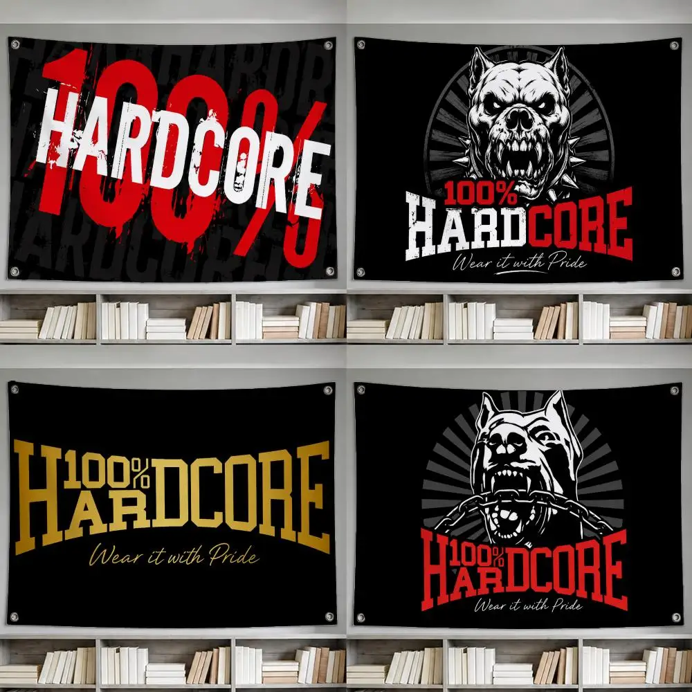 100% Hardcore  Flags decor flag banner,wall hanging flag,indoor outdoor wall decor,yard garden porch patio