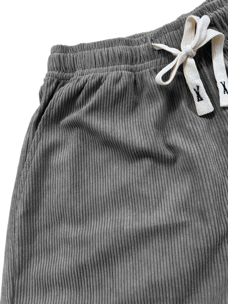 Herren Cordhose für Frühling/Herbst, Regular Fit, elastischer Kordelzug in der Taille, gerade Beine, Seitentaschen, lässig, für den Alltag, Arbeit, Streetwear – Detail 9