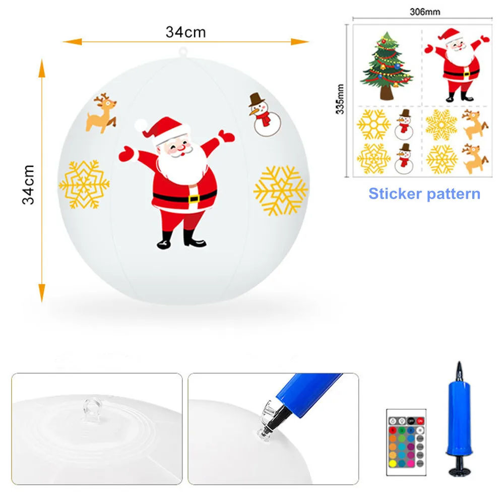 Solar Led Glow Globe Light Outdoor IP68 Waterproof Ball Floating Pool Light Inflatable Color Lamp for Garden Yard Christmas