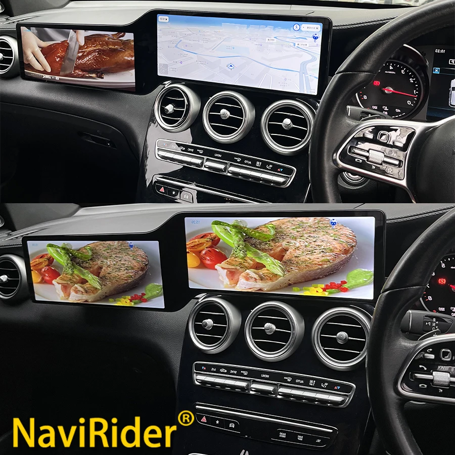 For Benz GLC C Class 2015-2022 RHD Touch Screen Dual Android Car Radio Carplay Multimedia Video Player GPS Navigation Head Unit