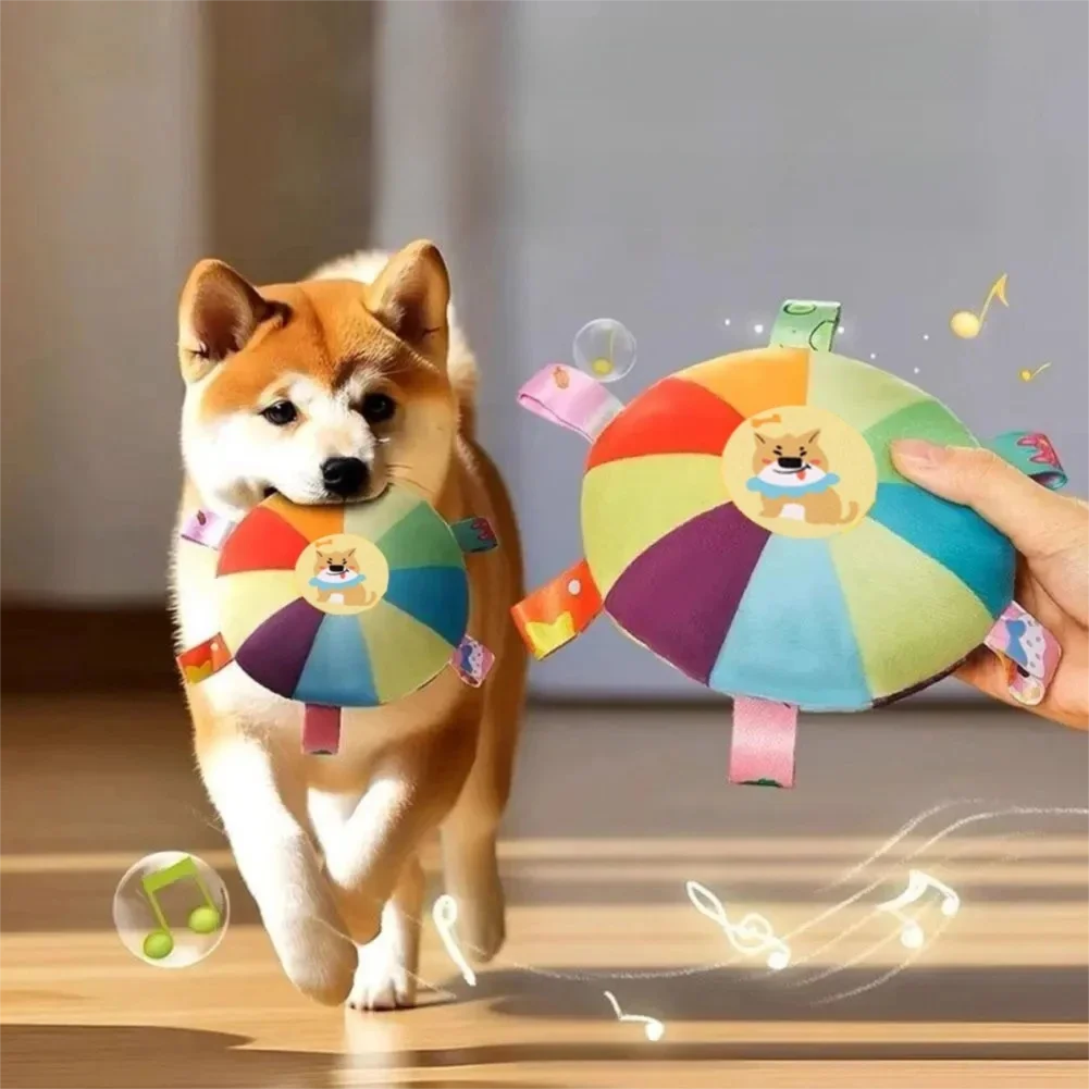 Plush Squeaky Flying Disc 3