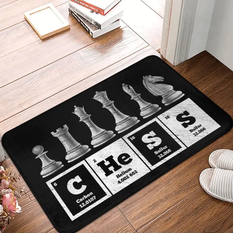 Funny Chess Player Game Board Doormat Anti-Slip Bath Kitchen Mat Bedroom Balcony Floor Door Entrance Carpet Rug